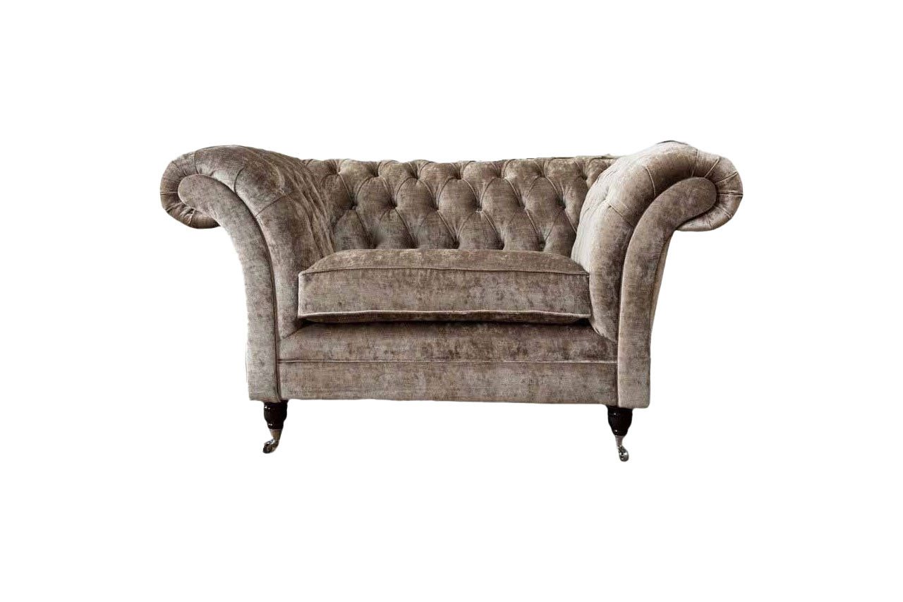 JVmoebel Sessel Design Chesterfield Sessel 1 Sitzer Couch Polster Luxus Textil Sofas (Sessel), Made In Europe von JVmoebel