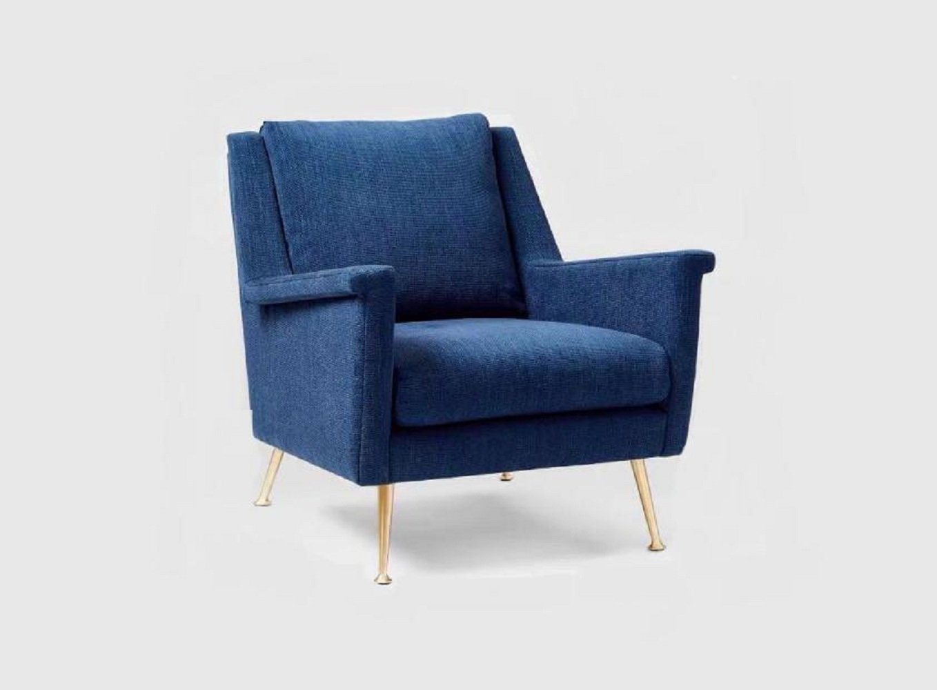 JVmoebel Sessel Design Luxus Blau Chair Sessel Sofa 1 Sitzer Fernseh Sofa Stoff Textil (1-St., 1x Sessel), Made in Europa von JVmoebel