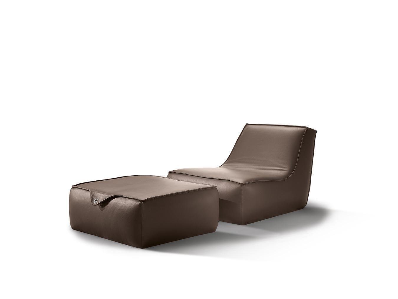 JVmoebel Sessel Design Sessel Hocker Luxus Einsitzer Modern Grau Leder Möbel Einsitzer von JVmoebel