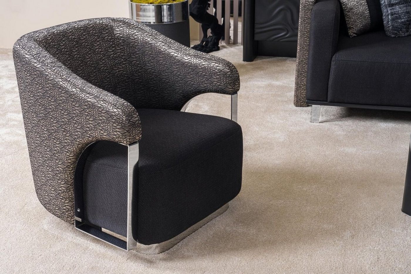 JVmoebel Sessel Design Sitzer Luxus Sessel Relax Textil Sessel Relaxsessel Modern (Sessel), Made In Europe von JVmoebel