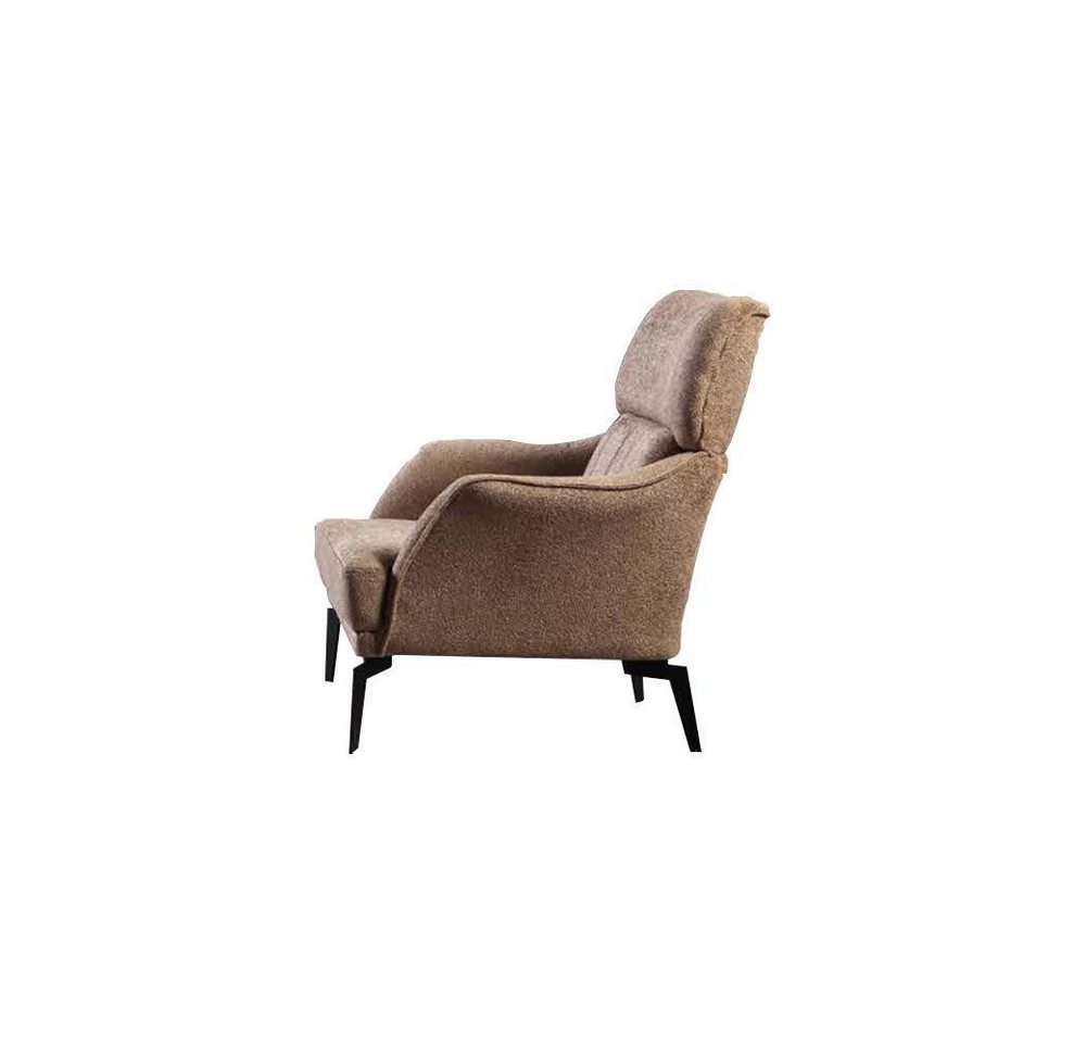 JVmoebel Sessel Exklusive Beige 2x Sessel Wohnzimmer Polstersessel Edler Einsitzer (2-St., 2x Sessel), Made in Europa von JVmoebel