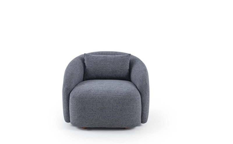 JVmoebel Sessel Grauer Lounge-Sessel aus Textil - Einzelfauteuil für Ihr Zuhause (1-St., Sessel), Made in Europa von JVmoebel