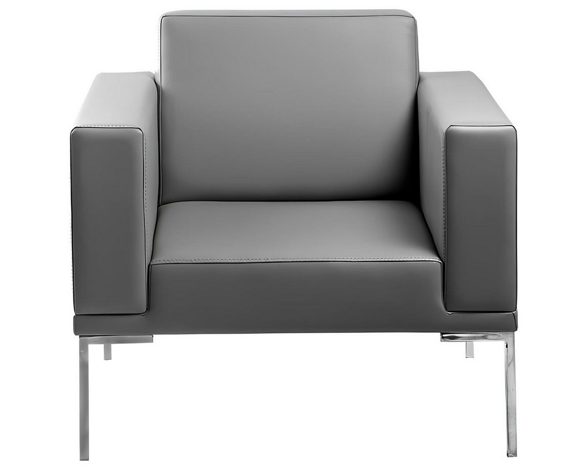 JVmoebel Sessel Grauer Relaxsessel mit Designerpolsterung – Einzelsessel für Komfort (1-St., 1x Sessel), Made in Europa von JVmoebel