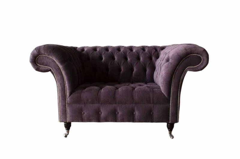 JVmoebel Chesterfield-Sessel Luxuriöser Samt-Einsitzer im Chesterfield-Stil für Ihr Wohnzimmer (Sessel), Made in Europa von JVmoebel