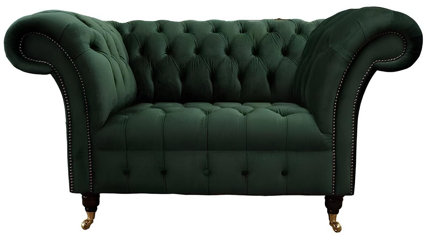 JVmoebel Chesterfield-Sessel Luxuriöser Textil Relaxsessel in Grün für Ihr Wohnzimmer (Sessel), Made in Europa von JVmoebel