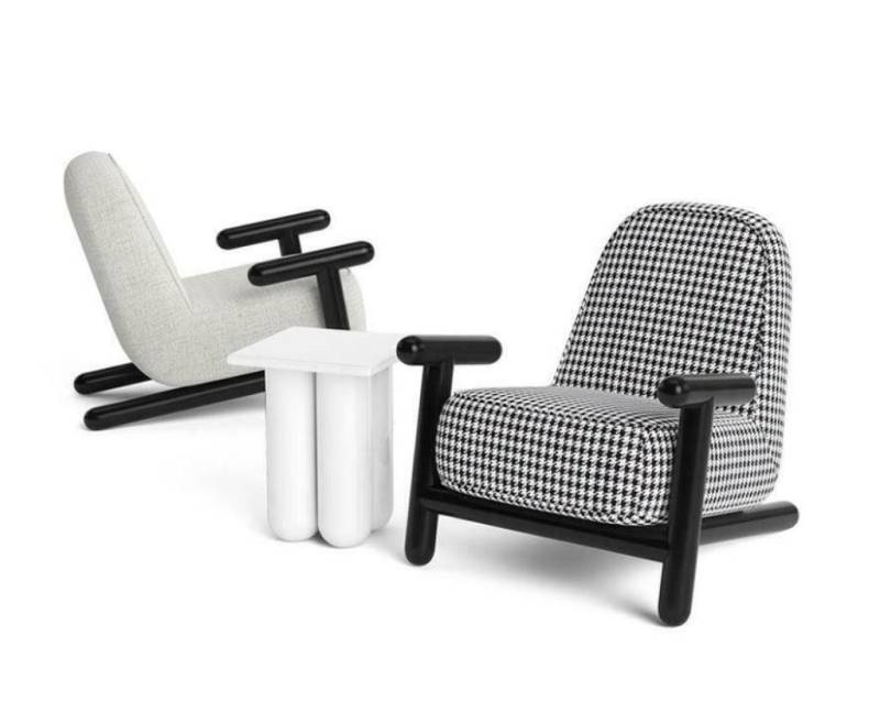 JVmoebel Sessel Luxus Design Möbel Moderner Design Sessel 63*80cm Textil Wohnzimmer, Made in Europa von JVmoebel