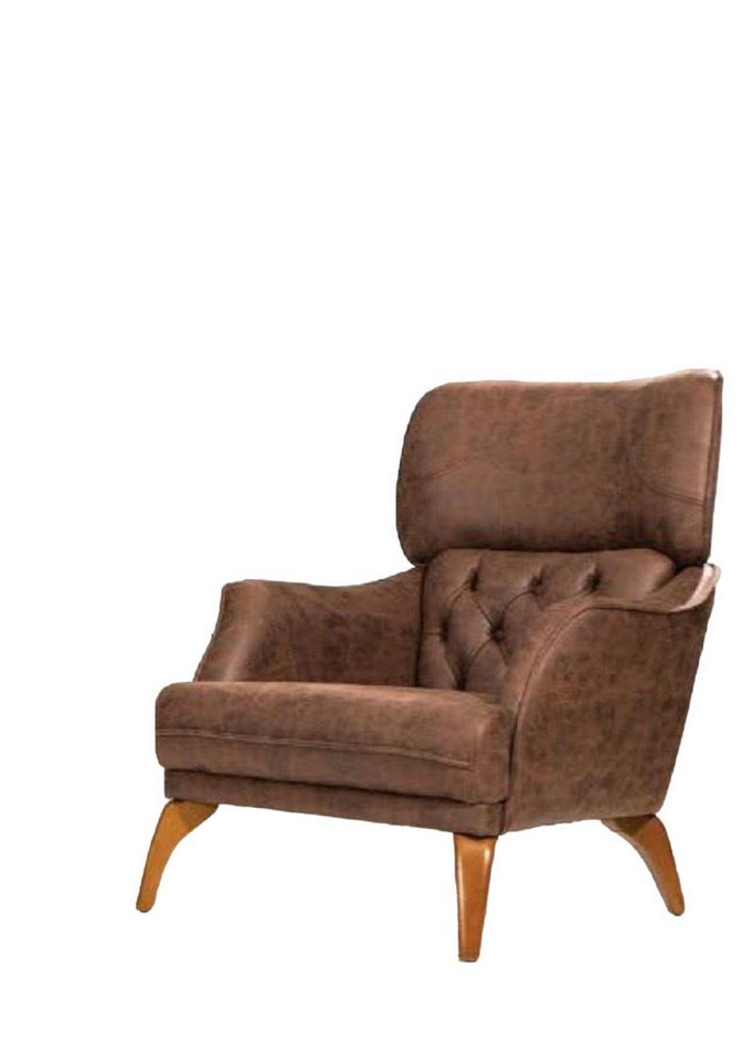 JVmoebel Sessel Luxus Einsitzer Sessel Couch Polster Möbel Chesterfield Sofa Leder Neu von JVmoebel
