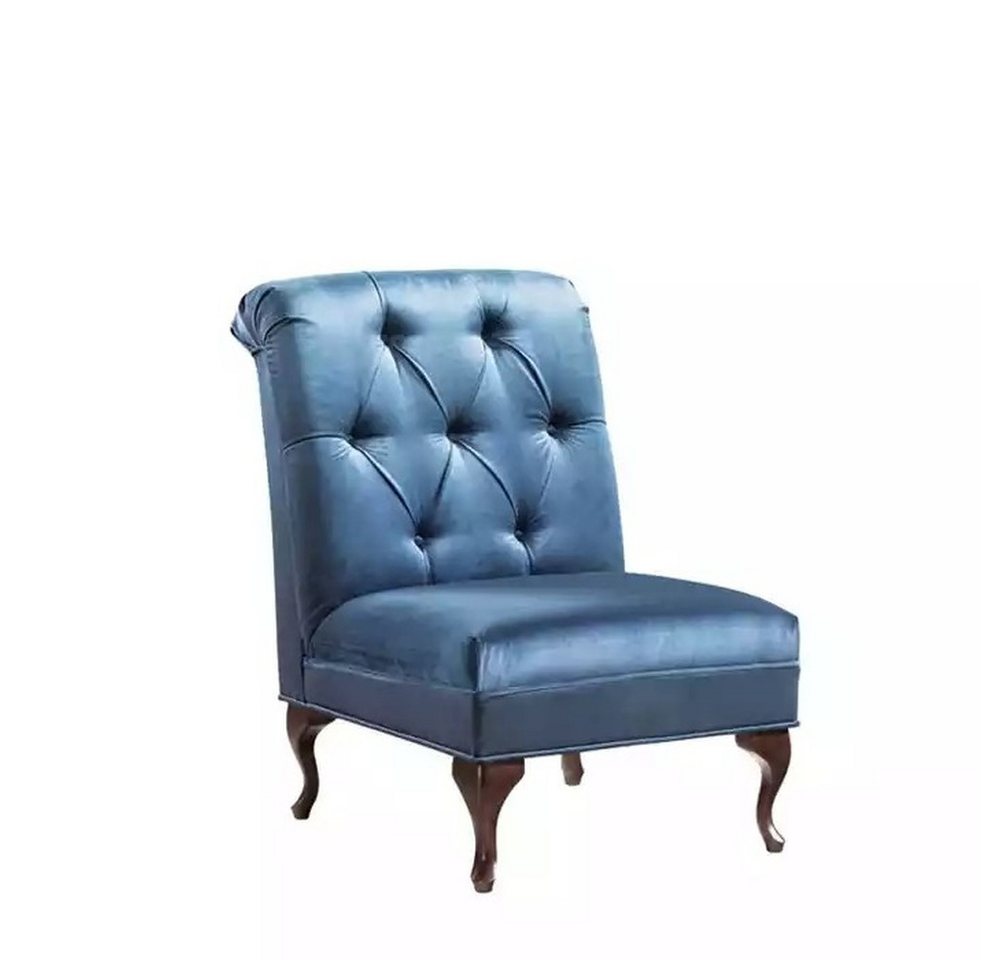 JVmoebel Ohrensessel Luxus Polstersessel mit Ohren Design - Bequemer Relaxsitz in Blau (1-St., Sessel), Made in Europa von JVmoebel