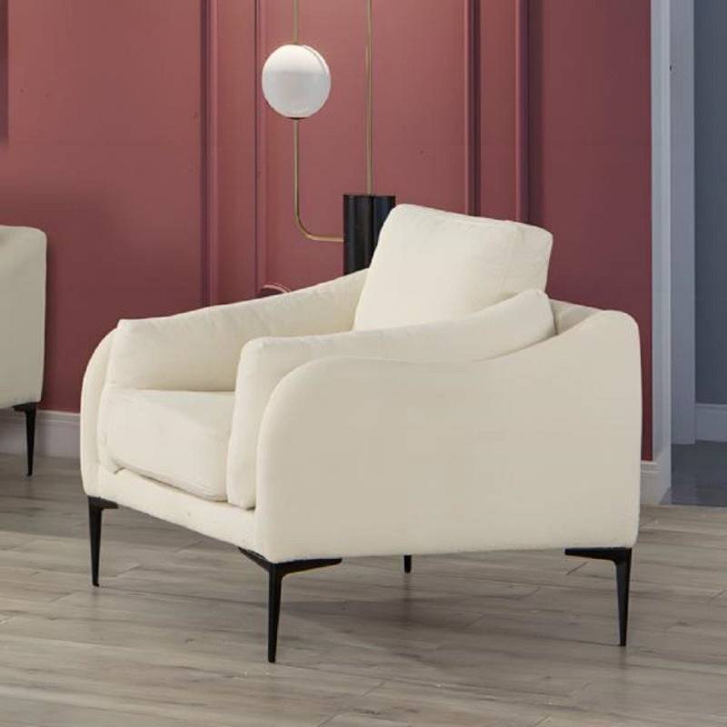 JVmoebel Sessel Luxus Sessel Polstersessel Einsitzer Wohnzimmer Sitzer Beige Stoff (1-St., Sessel), Made in Europa von JVmoebel