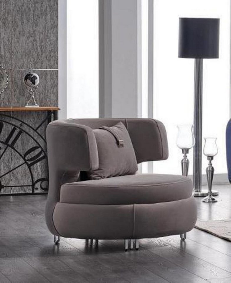 JVmoebel Sessel Modern Sessel Wohnzimmer Designer Luxus Sitz Textil Möbel Club (1-St., 1x Sessel), Made in Europa von JVmoebel