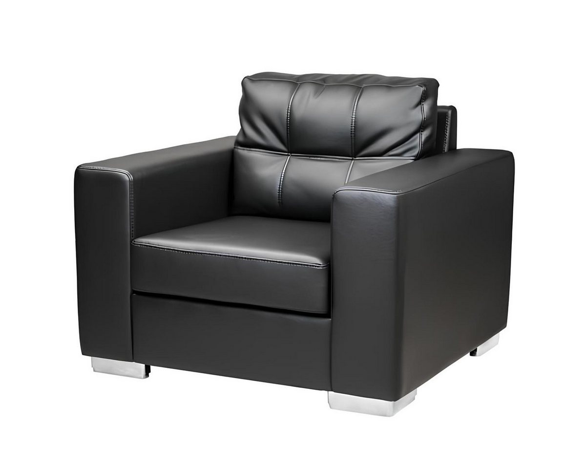 JVmoebel Sessel Moderner Relaxsessel in Schwarz aus Kunstleder für das Wohnzimmer (1-St., 1x Sessel), Made in Europa von JVmoebel