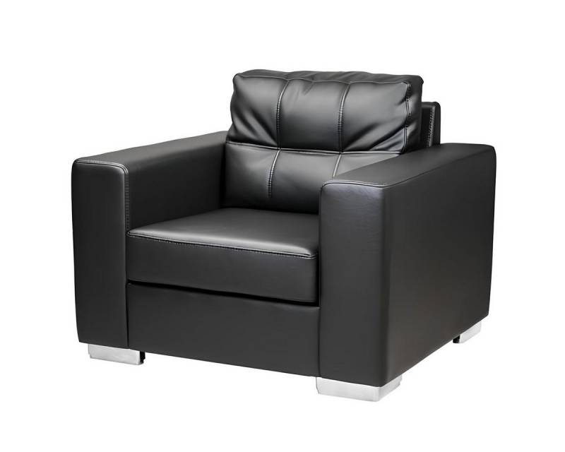 JVmoebel Sessel Moderner Relaxsessel in Schwarz aus Kunstleder für das Wohnzimmer (1-St., 1x Sessel), Made in Europa von JVmoebel