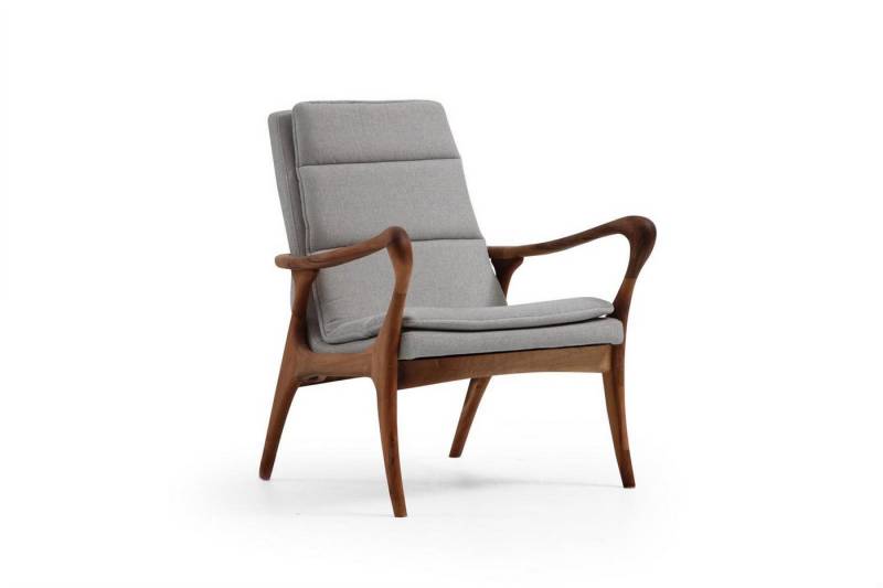 JVmoebel Sessel Moderner Stoff-Ohrensessel in Grau für das Wohnzimmer, 1-Sitzer (1-St., 1x nur Sessel), Made in Europa von JVmoebel