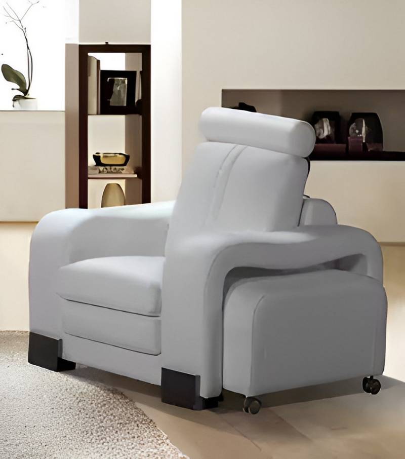 JVmoebel TV-Sessel Sessel Moderner TV Sessel mit Hocker aus Kunstleder zum Entspannen (1-St), Made in Europa von JVmoebel