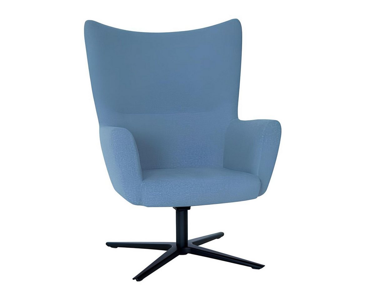 JVmoebel Ohrensessel Moderner blauer Designer-Ohrensessel als 1-Sitzer Cocktailsessel (1-St., 1xSessel), Made in Europa von JVmoebel