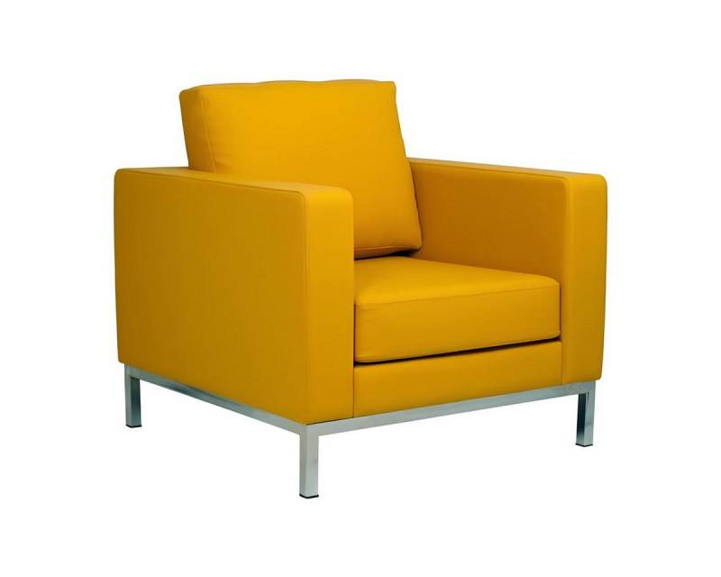 JVmoebel Sessel Moderner gelber Relaxsessel für das Arbeitszimmer aus Kunstleder (1-St., 1x Sessel), Made in Europa von JVmoebel