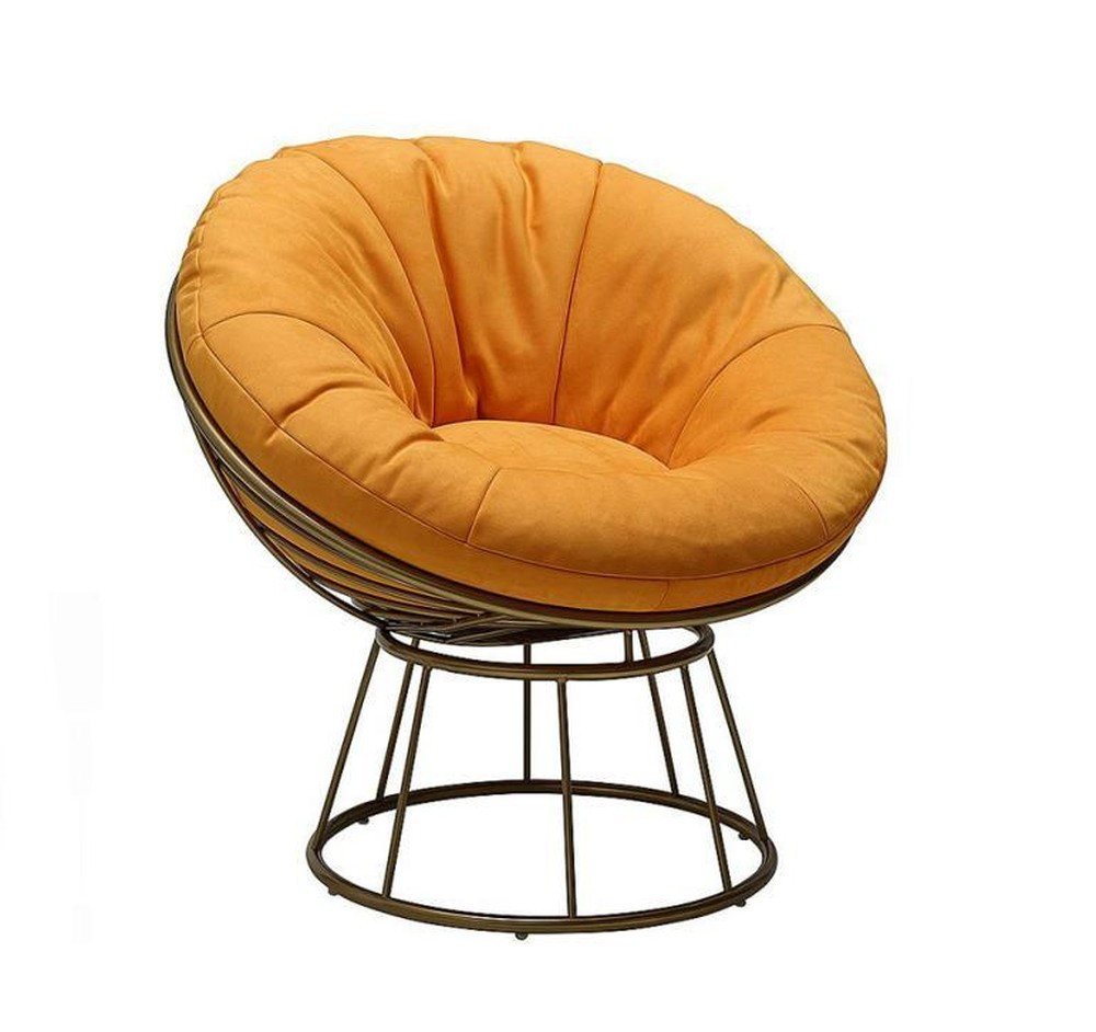 JVmoebel Relaxsessel Orange Relaxsessel 1-Sitzer Designer Lounge Club Polsterstuhl (1-St., Sessel), Made in Europa von JVmoebel