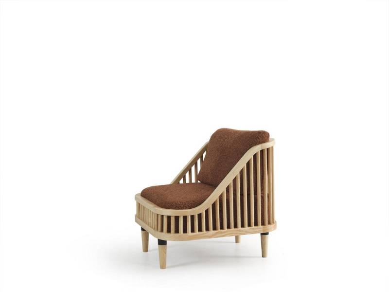 JVmoebel Sessel Polsterstuhl aus Holz für das Wohnzimmer - neue Möbelstücke (Sessel), Made in Europa von JVmoebel