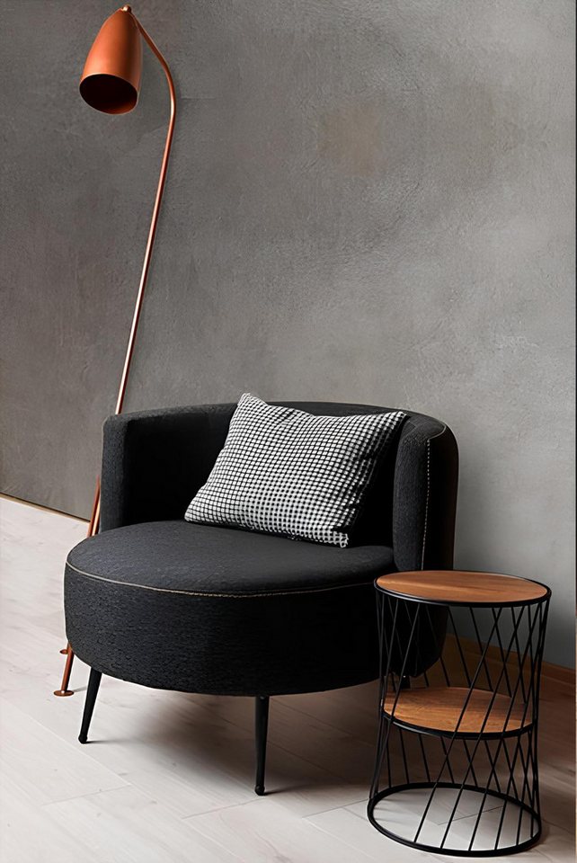 JVmoebel Sessel Schwarzer eleganter Sessel für das Wohnzimmer - Clubsessel (1-St., 1x nur Sessel), Made in Europa von JVmoebel