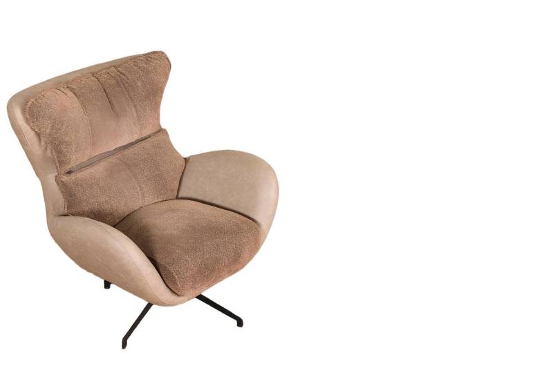 JVmoebel Sessel Braun Design Couch Sofa Sitzer Luxus Neu Relax Textil Lounge Wohnmöbel (1-St., Sessel), Made in Europa von JVmoebel