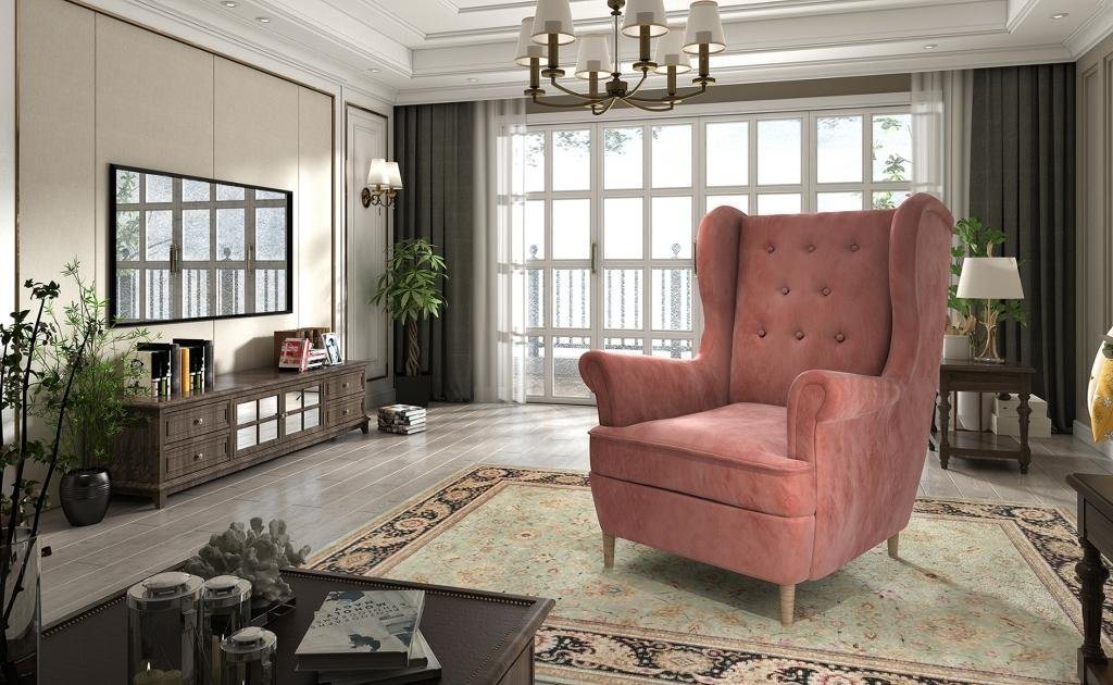 JVmoebel Sessel Sessel Design Couch Sofa Sitzer Leder Lounge Club Polster Luxus von JVmoebel