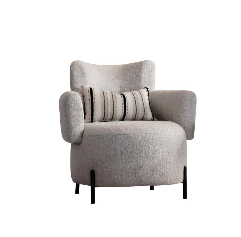 JVmoebel Sessel Luxus Couch Neu Polster Design Wohnzimmer Modern Holz Textil Sofa (Sessel), Made in Europa von JVmoebel