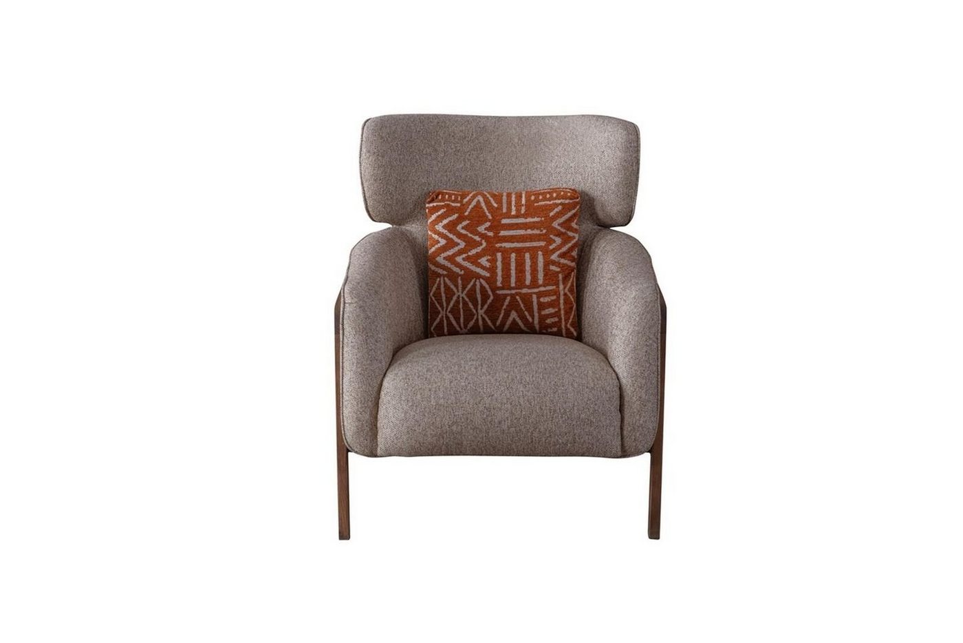 JVmoebel Sessel Sessel Modern Beige Wohnzimmer Textil Design Möbel Lounge Club (1-St., 1x Sessel), Made in Europa von JVmoebel