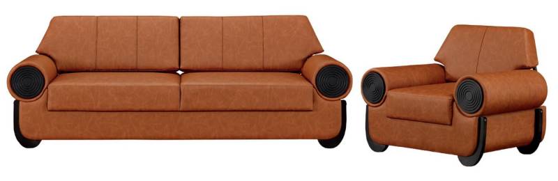 JVmoebel Polstergarnitur Set 2tlg Wohnzimmer Sofagarnitur 3+1 Sitzer Sofa Sessel Couchen Luxus, (Wohnzimmer Set 2tlg (Sessel + Sofa 3 Sitzer), Made in Europa von JVmoebel