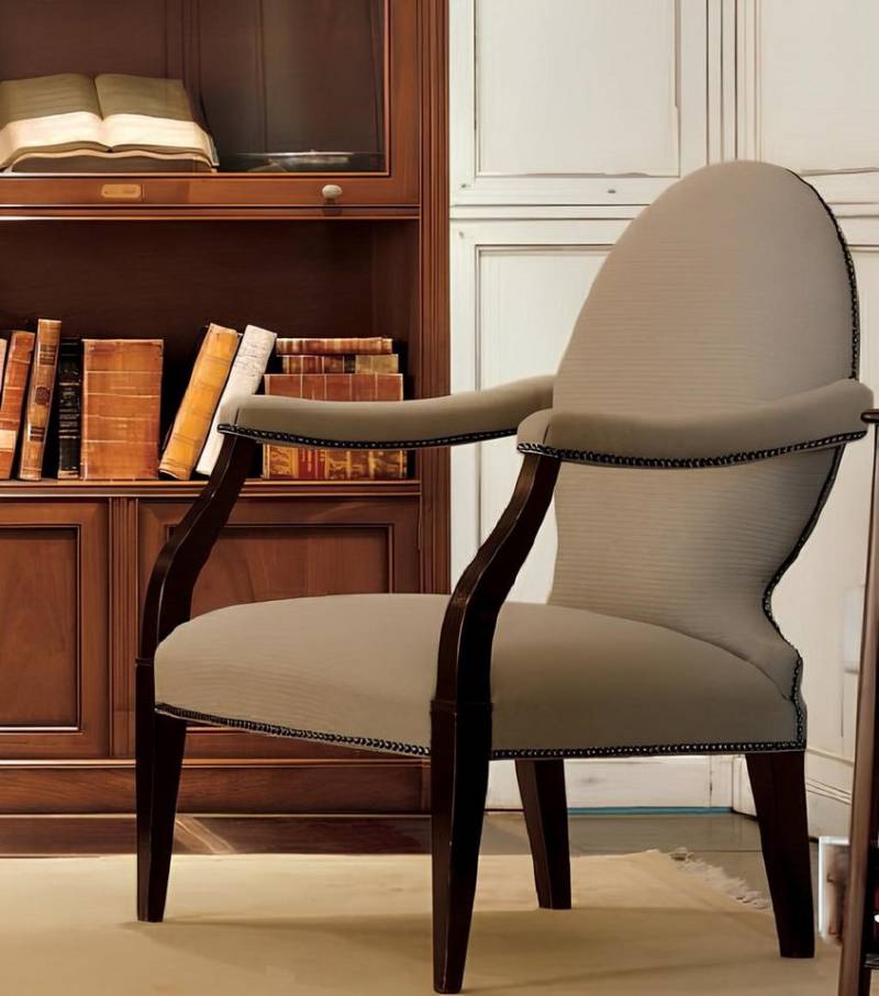 JVmoebel Sessel Wohnzimmer Lehn Stühle Luxus Sessel Stuhl Holz Braun Italienische (Sessel), Made in Europa von JVmoebel