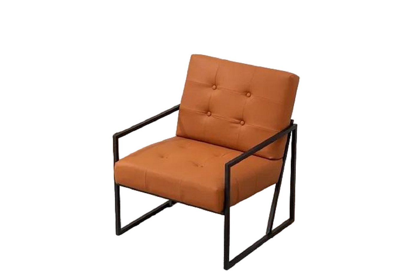 JVmoebel Sessel Wohnzimmer Sessel Orange Neue luxuriöse Metallbeine Textilpolsterung (1-St., Sessel), Made in Europa von JVmoebel