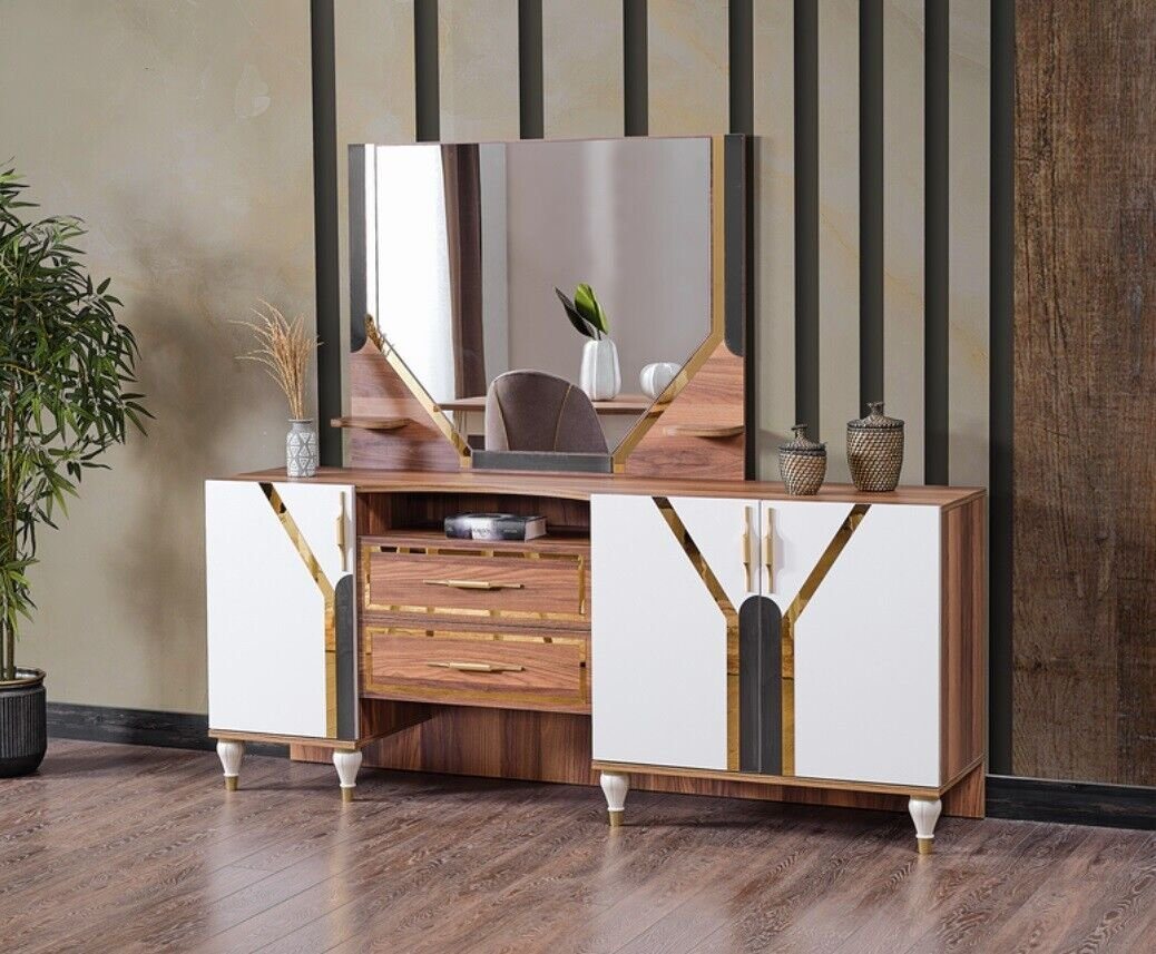 JVmoebel Sideboard Anrichte Schrank Braun Hochglanz Möbel Holz Luxus Kommode Sideboard (1 St., 1x Sideboard), Made in Europa von JVmoebel