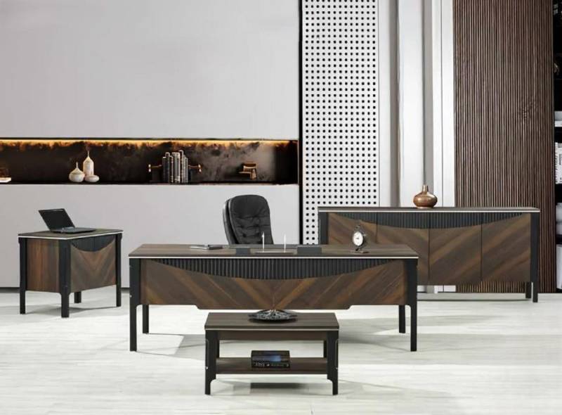 JVmoebel Büromöbel-Set Arbeitsplatzausstattung Büromöbel Schreibtischausstattung, (4-tlg., Schreibtisch + Couchtisch + Sideboard + Büroschublade), Made in Europa von JVmoebel