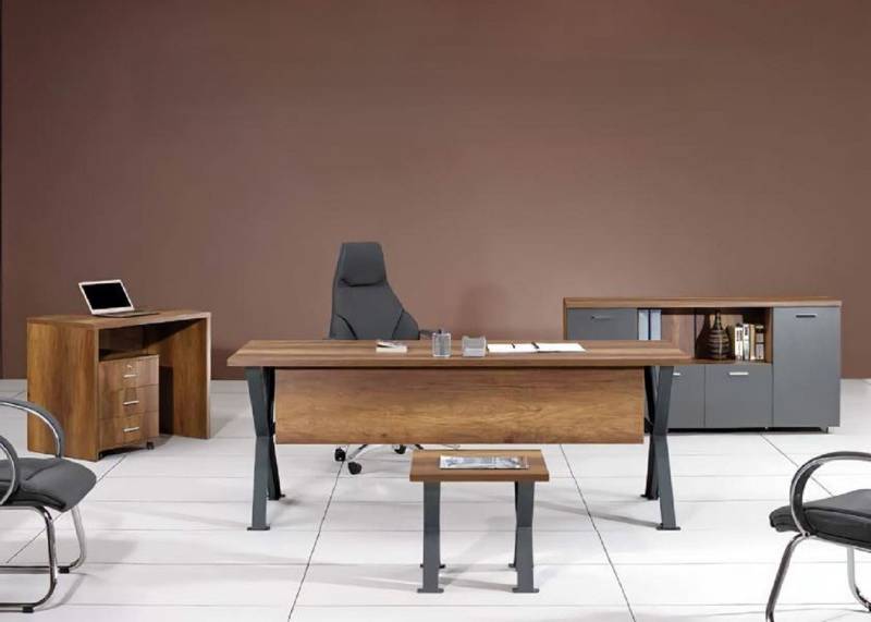 JVmoebel Büromöbel-Set Arbeitszimmer Set Büro Möbel Einrichtung Schreibtisch Sideboard, (5-tlg., Schreibtisch + Couchtisch + Sideboard + Tisch mit Schubladenschrank), Made in Europa von JVmoebel