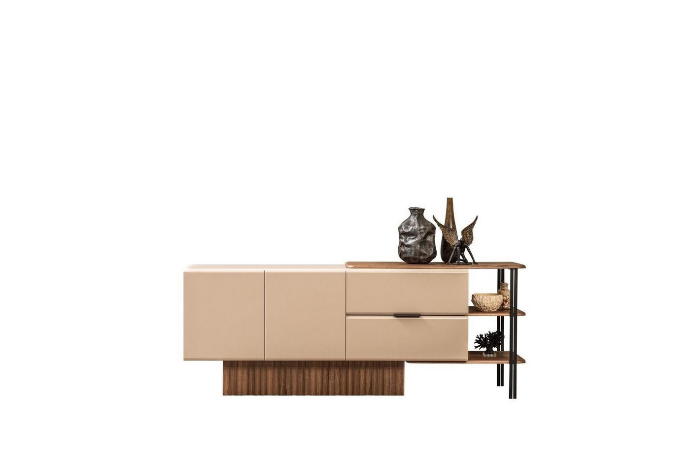 JVmoebel Sideboard Beige Sideboard Kommode aus modernem Holzdesign (1 St., Sideboard), Made in Europa von JVmoebel