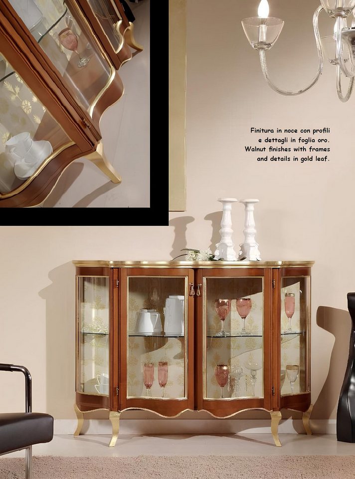JVmoebel Sideboard Braune Glasvitrine Kommode - Italienische Möbelstücke, Made in Europa JVmoebel Sideboard Braune Glasvitrine Kommode - Italienische Möbelstücke, Made in Europa von JVmoebel