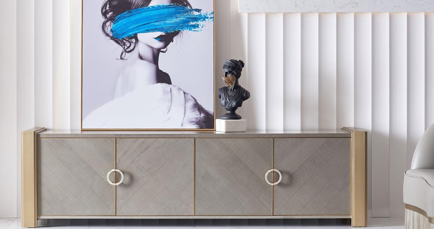 JVmoebel Sideboard Braunes Low Board Schrank Kommode Regal für Wohnräume, Made in Europa JVmoebel Sideboard Braunes Low Board Schrank Kommode Regal für Wohnräume, Made in Europa von JVmoebel