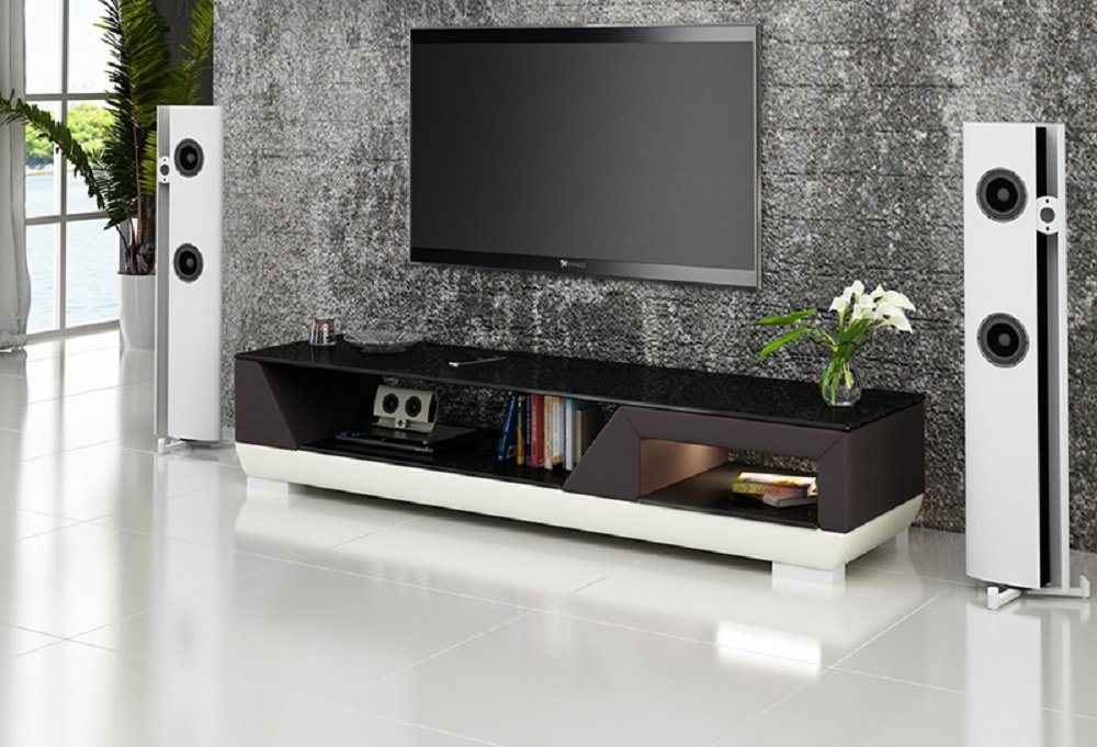 JVmoebel Sideboard Design Sideboard Schrank Kommode Kommoden Low Board Regal rtv leder von JVmoebel