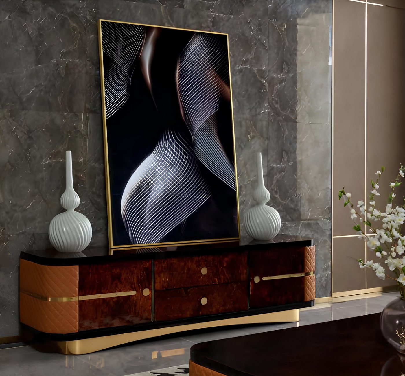 JVmoebel Sideboard Designer rtv Anrichte Kommode Side Low Board Schrank Zimmer Regal (Sideboard), Made in Europa von JVmoebel