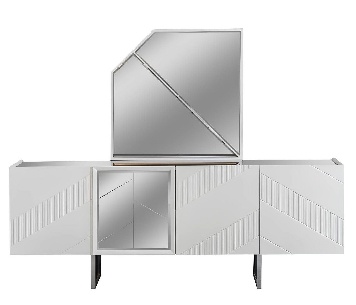 JVmoebel Sideboard Hellgraue Anrichte Exklusive Kommode Wohnzimmer Sideboard Holz Möbel (1 St., Anrichte), Made in Europa von JVmoebel
