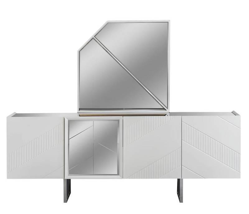 JVmoebel Sideboard Hellgraue Anrichte Exklusive Kommode Wohnzimmer Sideboard Holz Möbel (1 St., Anrichte), Made in Europa von JVmoebel