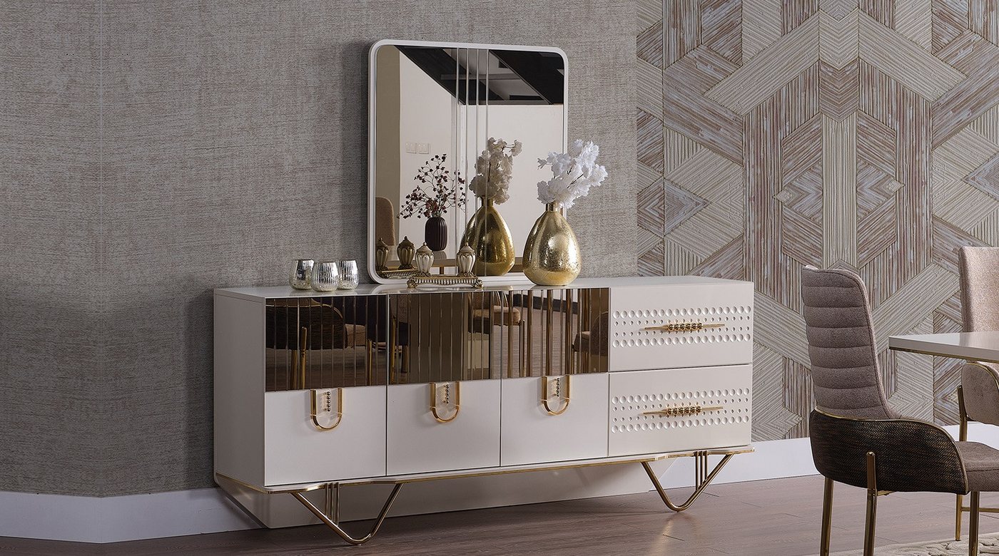 JVmoebel Sideboard Hochglanz Sideboard aus Holz - Luxus Anrichte und Kommode (1 St., Sideboard), Made in Europa von JVmoebel