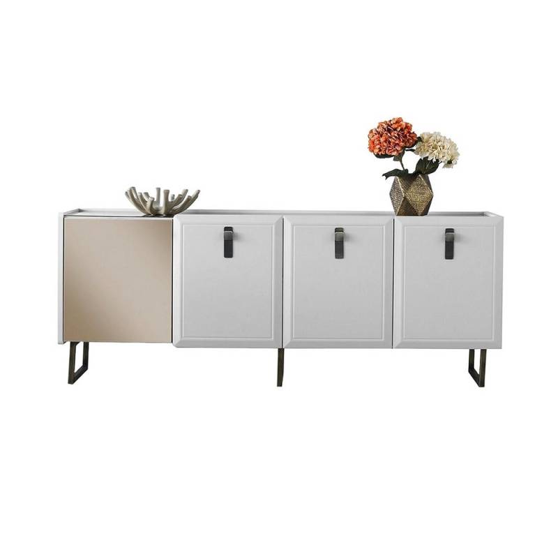 JVmoebel Sideboard Holz Sideboard Anrichte Schrank Modern Weiß Holzschrank (1 St., Sideboard), Made in Europa von JVmoebel