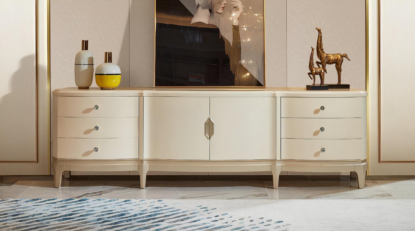 JVmoebel Sideboard Kommode Anrichte Side Low Board Schrank Wohn Zimmer Regal Holz Beige, Made in Europa JVmoebel Sideboard Kommode Anrichte Side Low Board Schrank Wohn Zimmer Regal Holz Beige, Made in Europa von JVmoebel