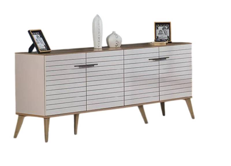 JVmoebel Sideboard Kommode Sideboard Highboard Schrank Buffet Holz 200cm (1 St., Sideboard), Made in Europa von JVmoebel