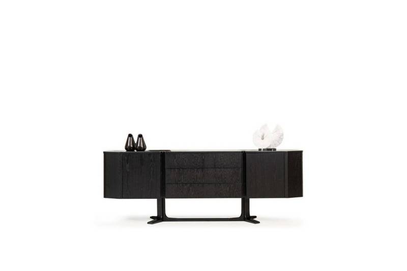 JVmoebel Sideboard Moderner Schwarzer Holzschrank Designer Anrichte Luxus Sideboard (1 St., 1x Sideboard), Made in Europa von JVmoebel