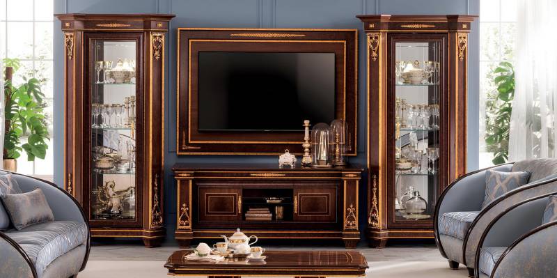 JVmoebel Sideboard Rokoko Barock Vitrine Wohnwand Schrank Wandregal, Made in Europa JVmoebel Sideboard Rokoko Barock Vitrine Wohnwand Schrank Wandregal, Made in Europa von JVmoebel