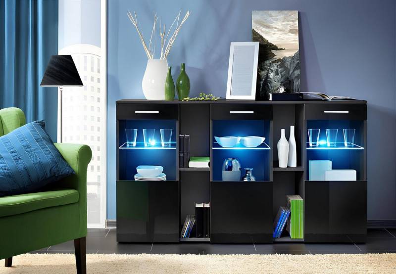 JVmoebel Sideboard Schwarze Designer Möbel aus Holz im modernen Stil, Made in Europa JVmoebel Sideboard Schwarze Designer Möbel aus Holz im modernen Stil, Made in Europa von JVmoebel
