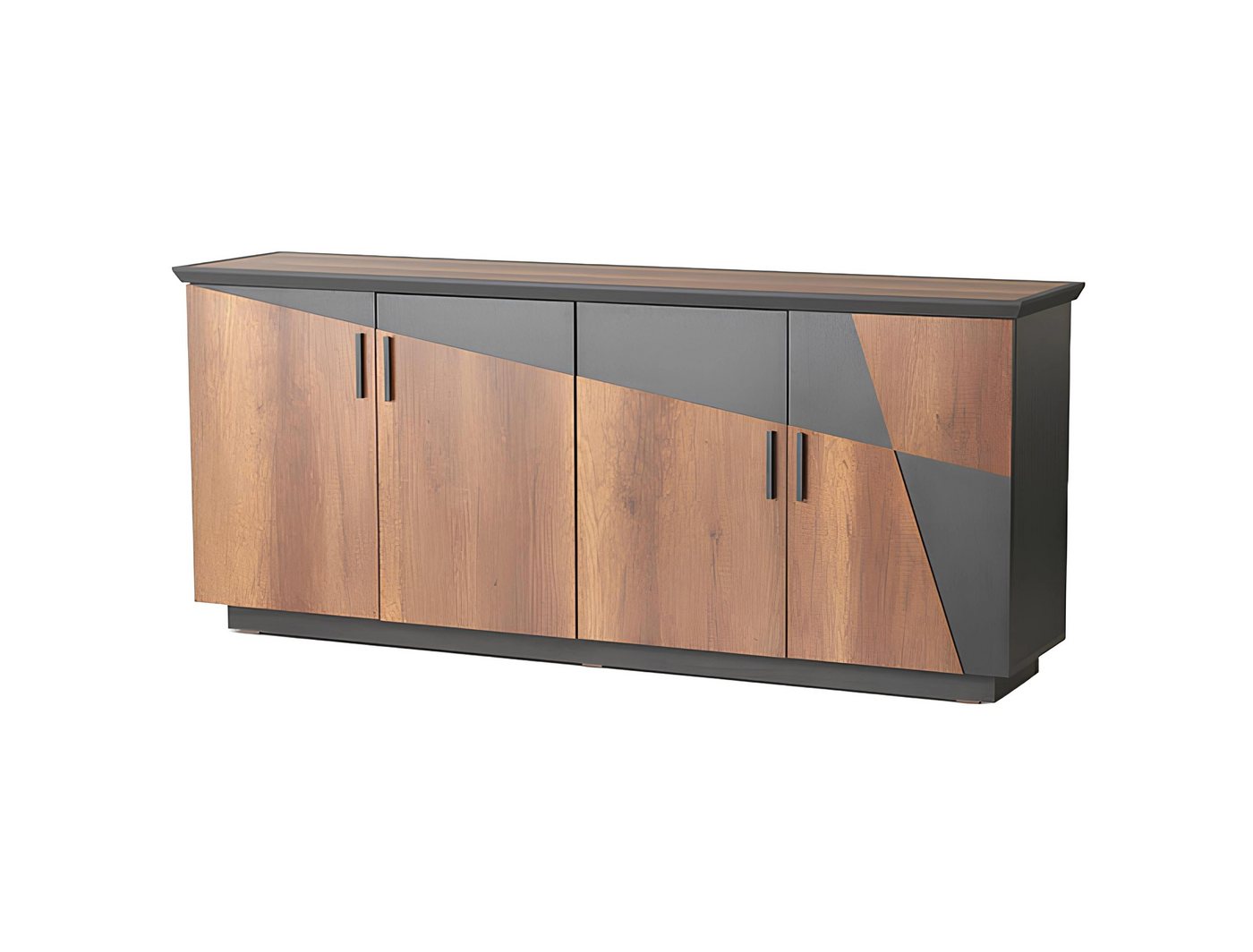 JVmoebel Sideboard Moderner Aktenschrank mit 4 Türen in Braun und Grau, zweifarbig (Sideboard), Made in Europa von JVmoebel