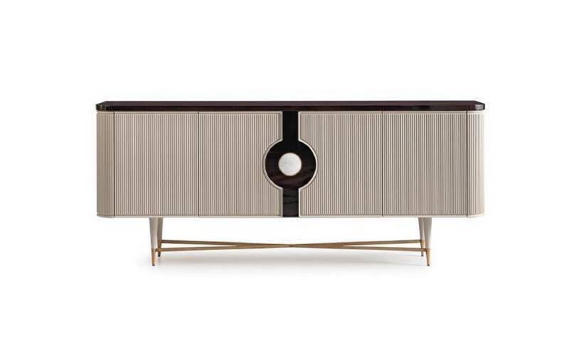 JVmoebel Sideboard Sideboard Anrichte Schrank Kommode Holz Holzschrank Beige Luxus Design (1 St., 1x Sideboard), Made in Europa von JVmoebel