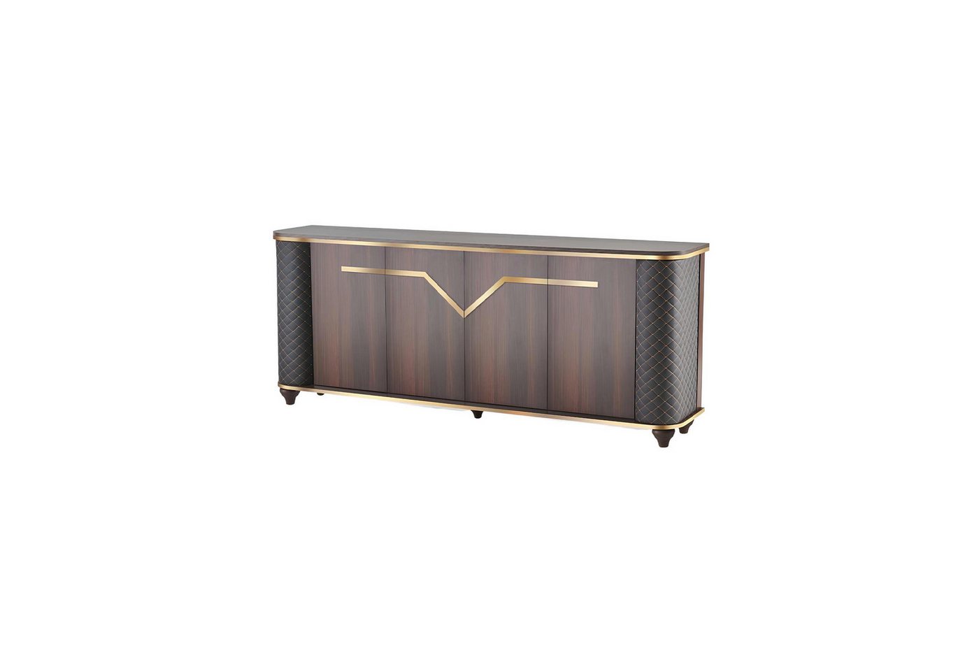 JVmoebel Sideboard Braun Schwarz Zweifarbig Modern Türen Arbeitszimmer Rechteck Möbel (Sideboard), Made in Europa von JVmoebel